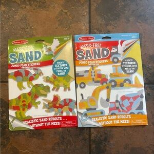 Melissa & Doug Mess-Free Sand Stickers - Dinosaurs & Construction